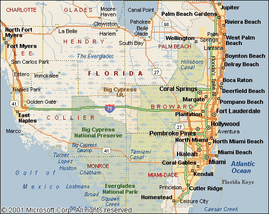 map of florida beaches on the atlantic