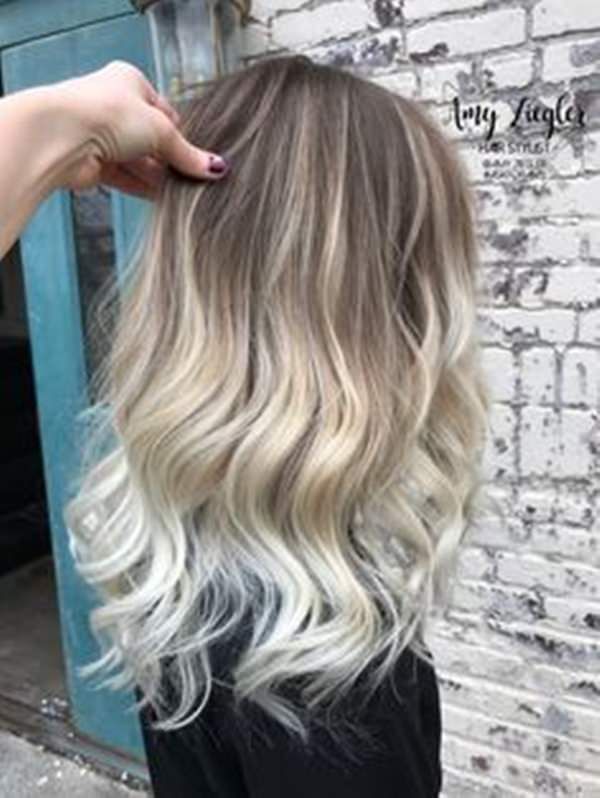 brown hair with platinum highlights
