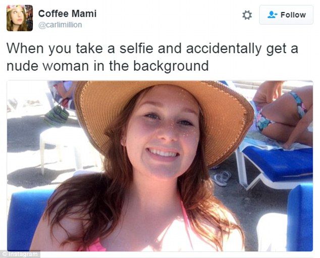drunk nude selfie oops