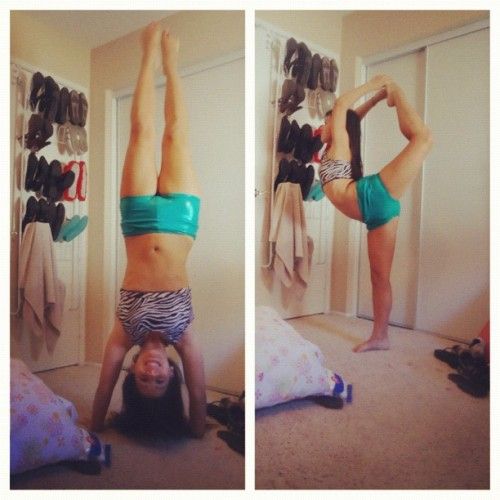 handstand in a dress