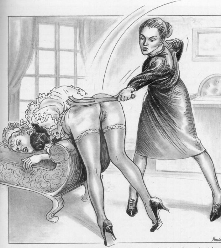 bare bottom spanking art