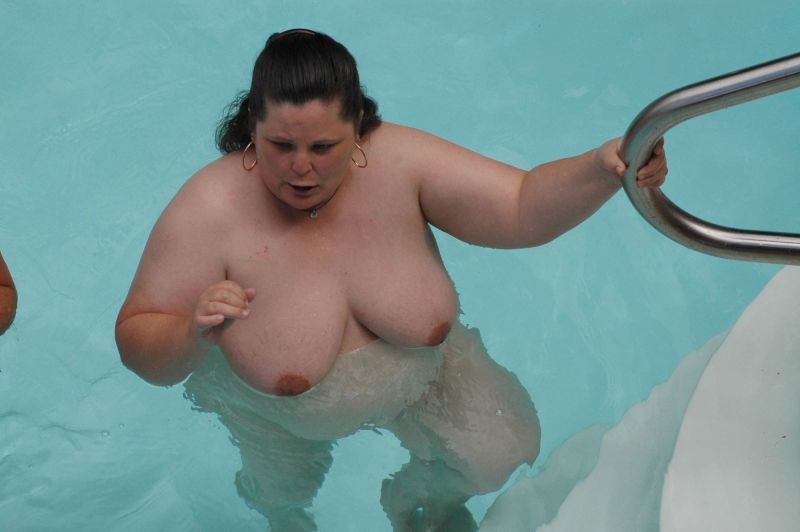 Granny Naked At The Pool Cumception