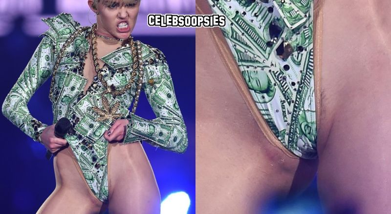 miley cyrus flashes her vag