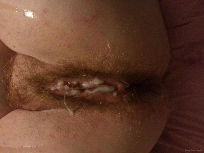 eating cum from hairy pussy