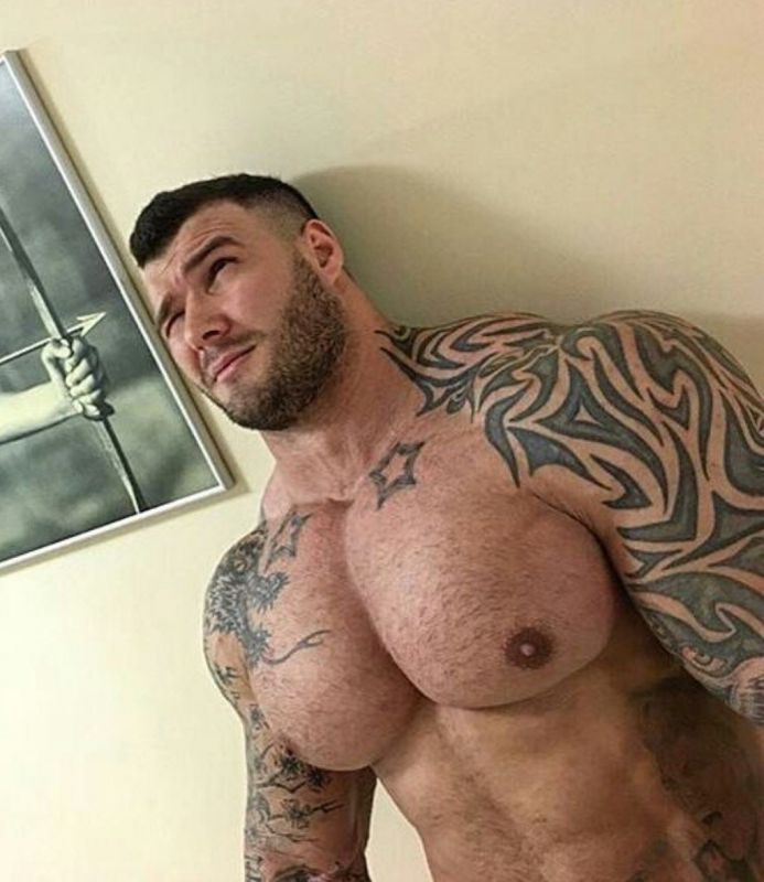 huge muscle man cock