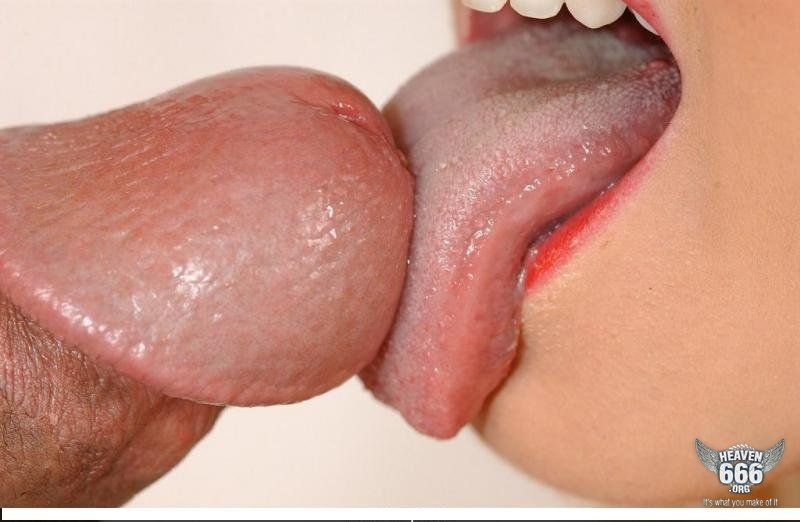 woman tongue lick face