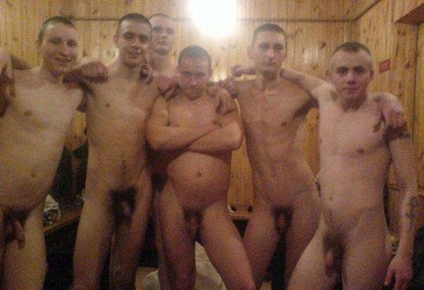 Nude Military Men Showering Cumception