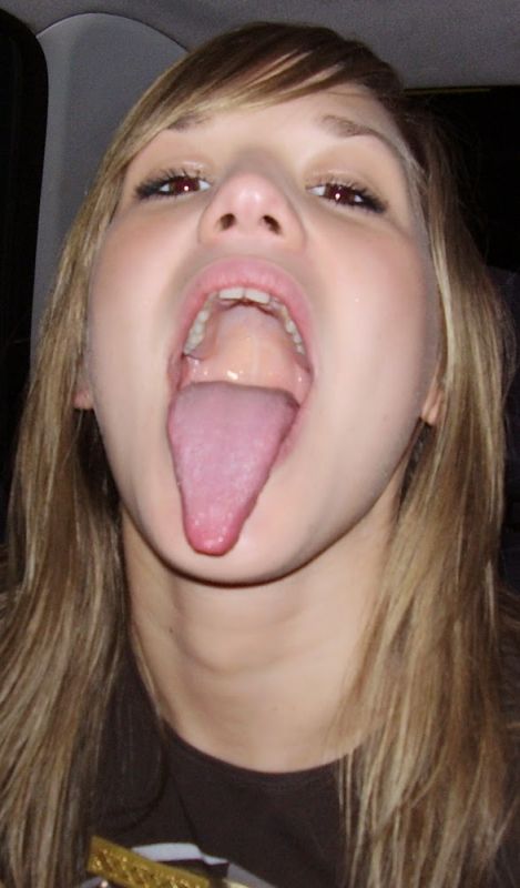 Woman With Long Tongue Licks Penis