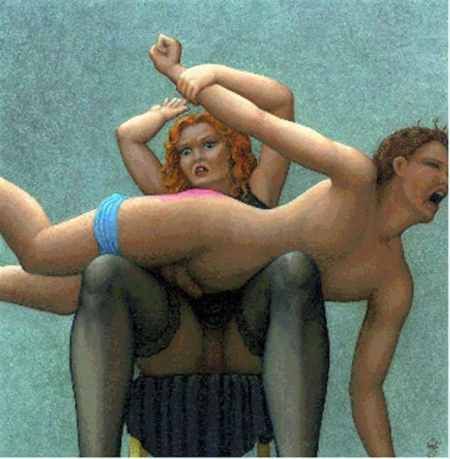double spanking art