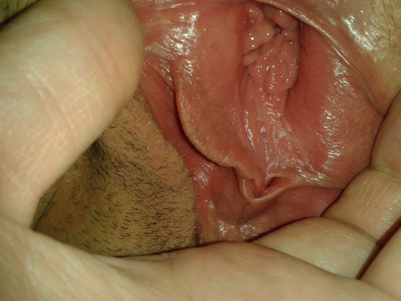 very hairy pussy wide open