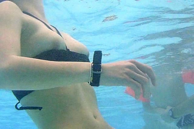 nude flashing underwater