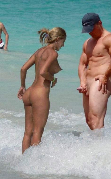 boner on nude beach stroking