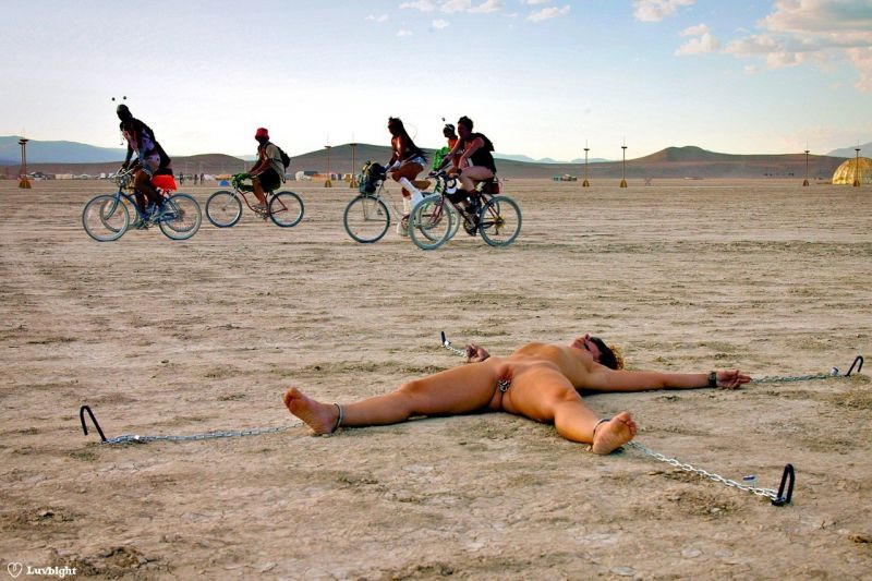 Nude burning girls man Burning Man