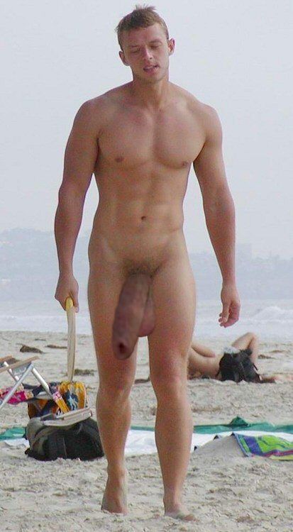 man masturbating at nude beach