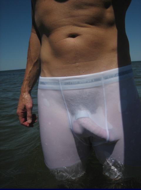 shemale wet underwear bulges