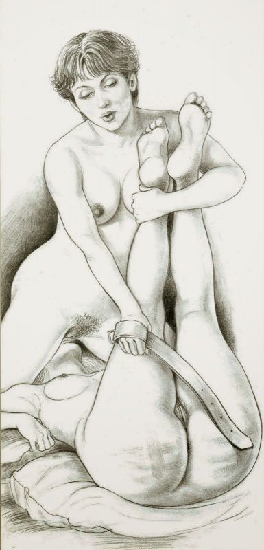 sex lesbian spanking art