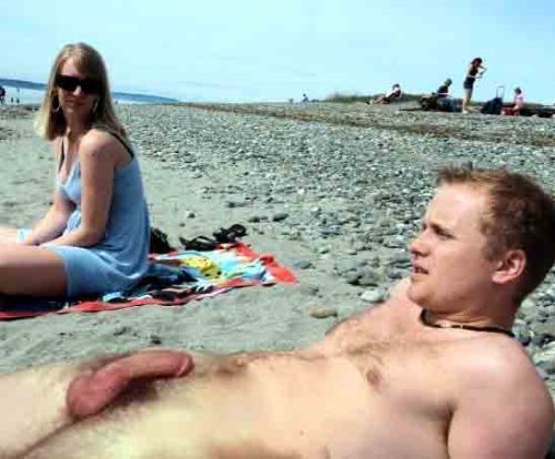 cfnm beach nude couples erection