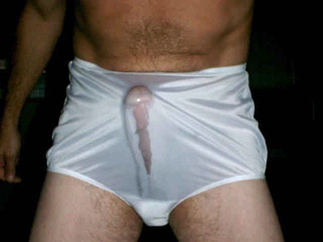 men wearing latex panties