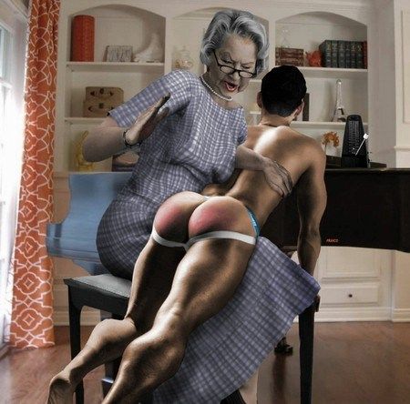 nude woman spanked