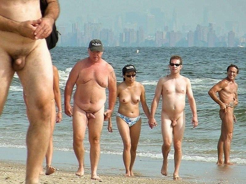 nude beach boner cum
