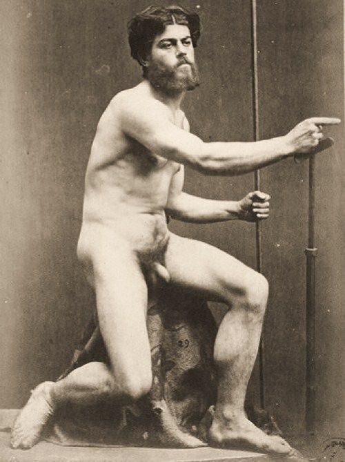 vintage nude male body