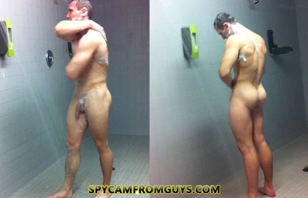 amateur man in shower