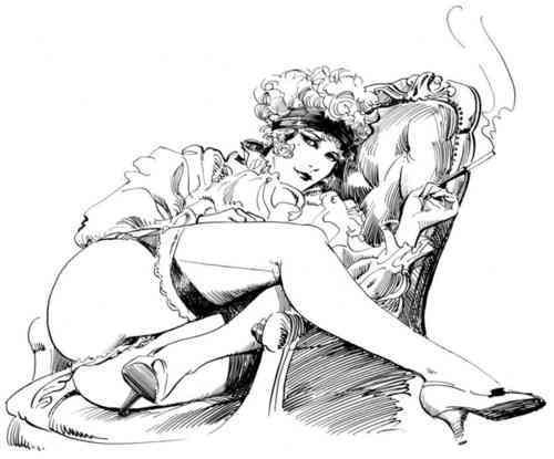 nude female spanking art