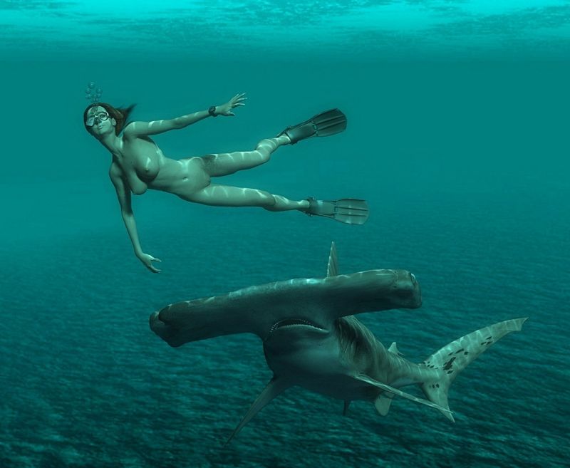 underwater naked