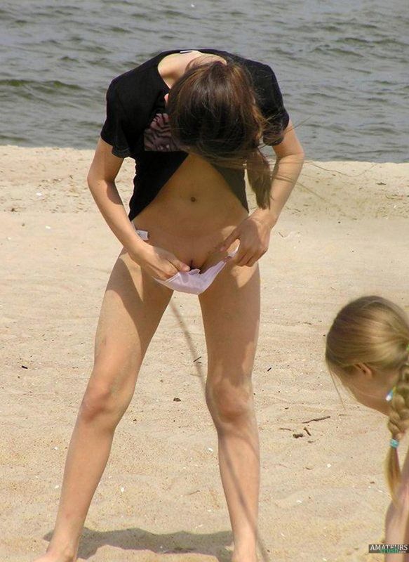 beach pussy see through panty