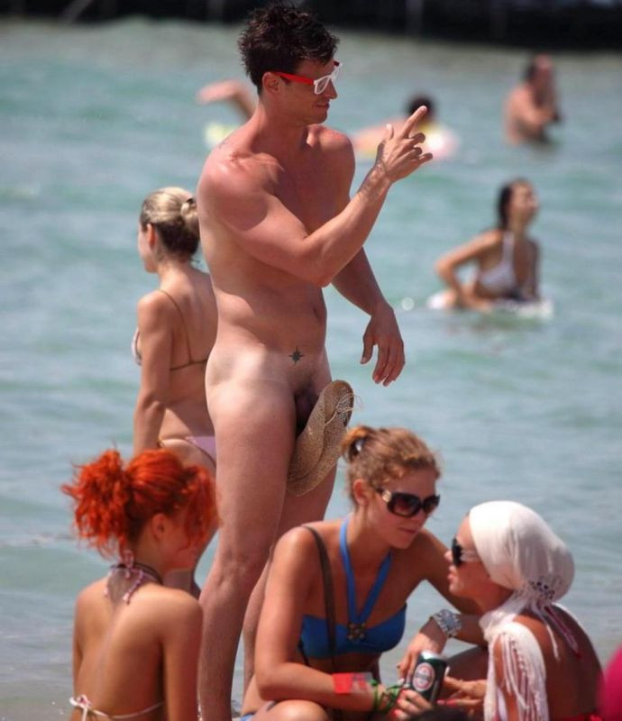 erection nude beach shower
