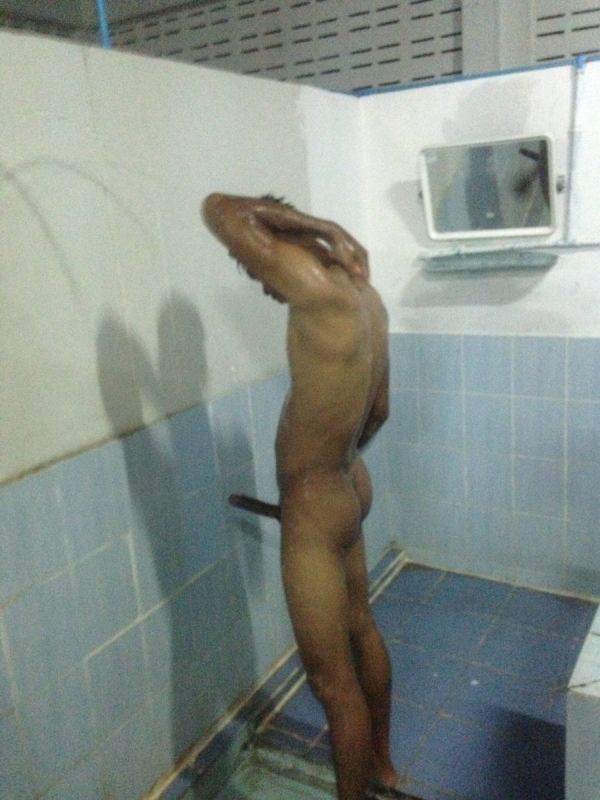 naked penis shower