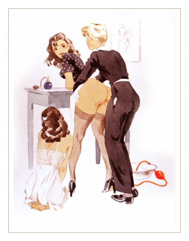 vintage mature spanking art