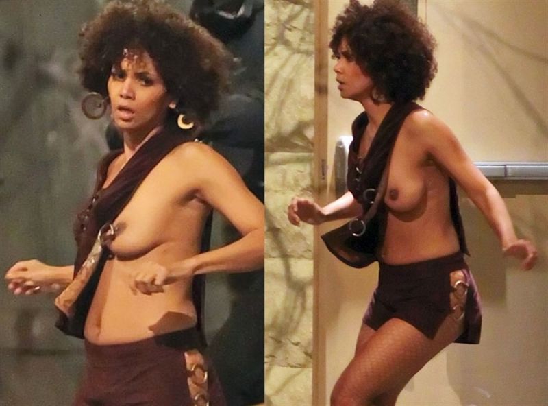 halle berry back tattoo