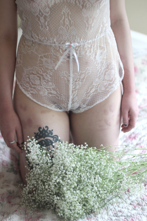 sheer white lace