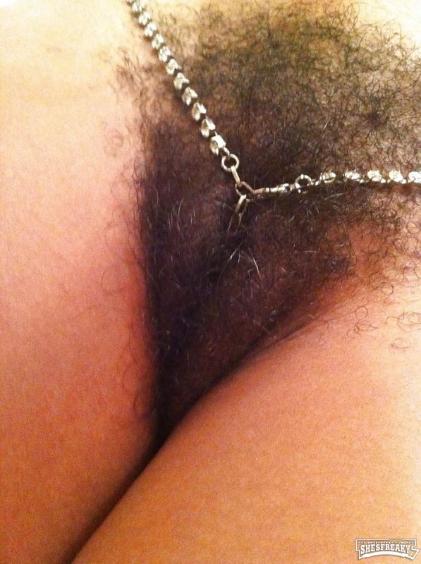 woman with long hairy pussy