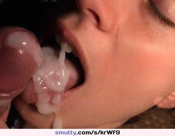 dick dripping cum in mouth