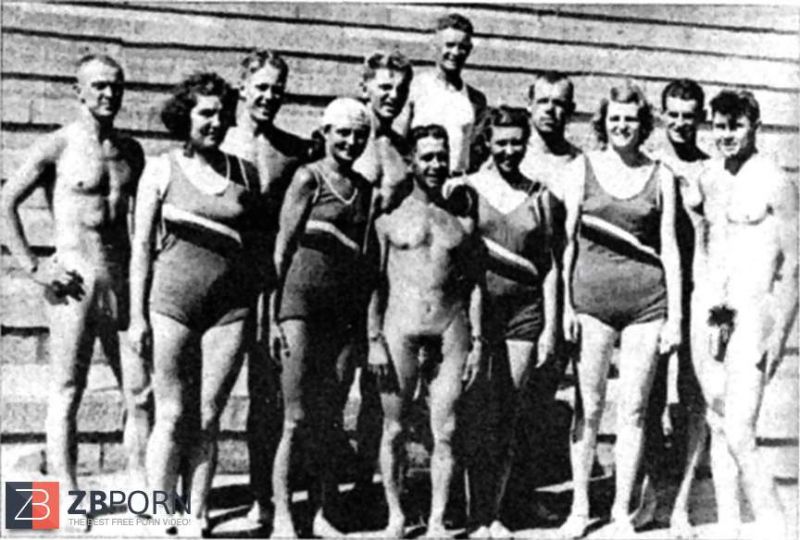 vintage men's ymca swim team