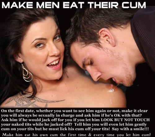 eating own cum from cock