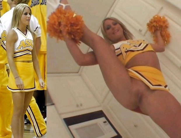 cheerleader in her room