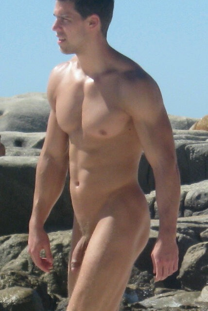 naked men nude beach boner