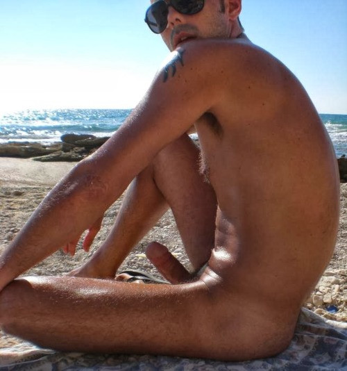 flashing boner at nude beach