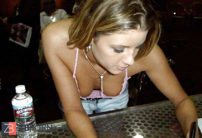 amateur bent over cleavage