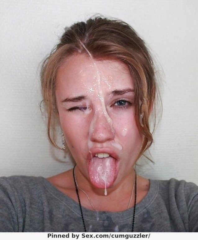 cum on face and tits