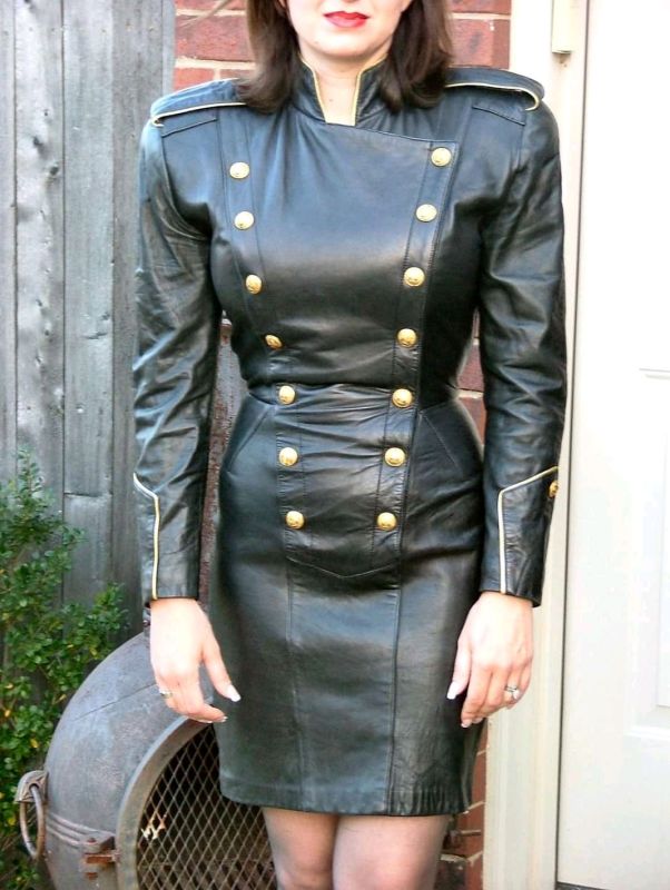 boss lady leather skirt