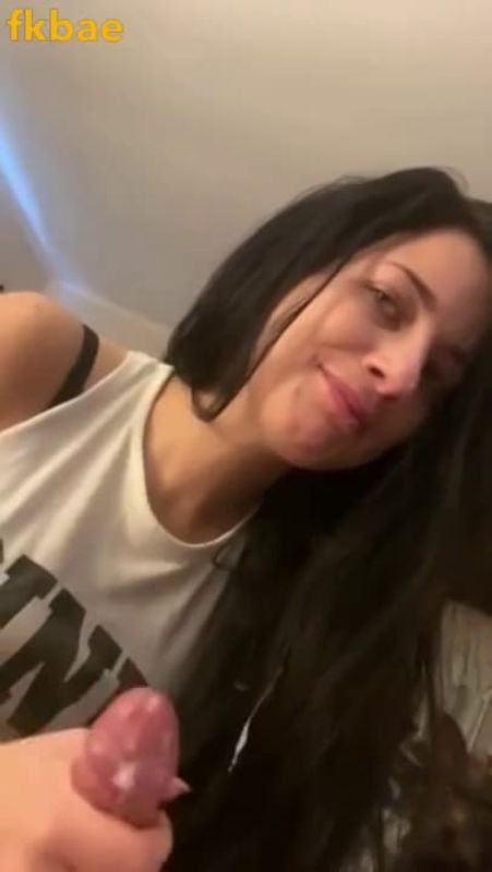 big tit amateur cum selfie