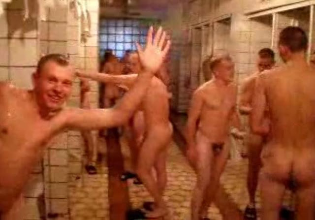 nude straight men shower