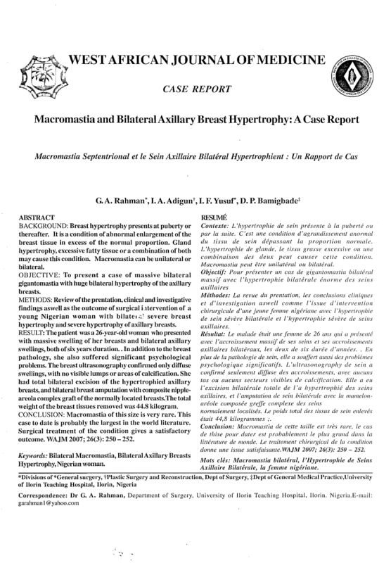 supernumerary mammary glands