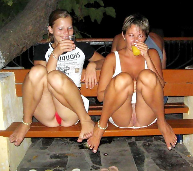 topless women flashing tits