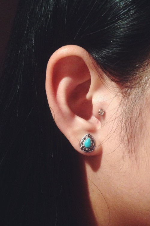 single ear piercing