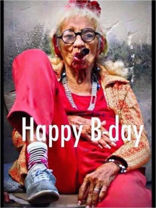 vintage birthday woman